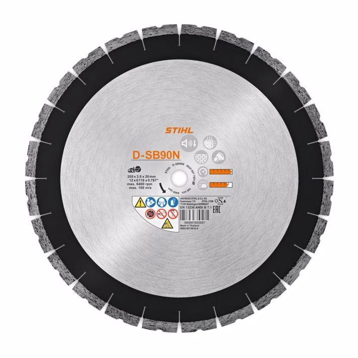 stihl disco diamantato da taglio, calcestruzzo/pietra dura, d sb90n, Ø 350 mm/14" stihl disco diamantato da taglio, calcestruzzo/pietra dura, d sb90n, Ø 350 mm/14"
