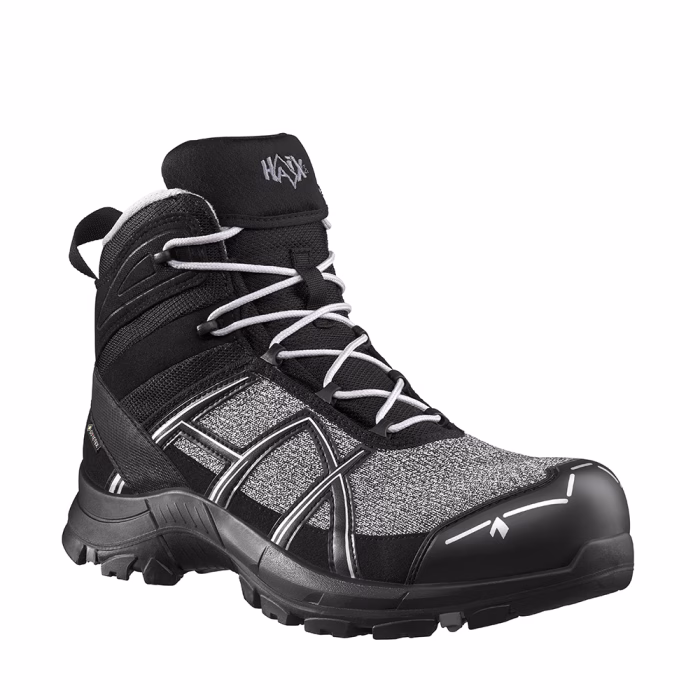 haix black eagle safety pro mid / black silver uk 4.0 / eu 37