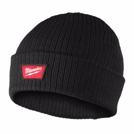 milwaukee black cuffed beanie