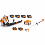 stihl set bra 600 e fsa 200 r con caricatore al 301 4, 4 ap 500 s, 2 ap 300 s