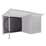 parete posteriore misura l per tetto laterale per capannone avantgarde grigio scuro metallizzato