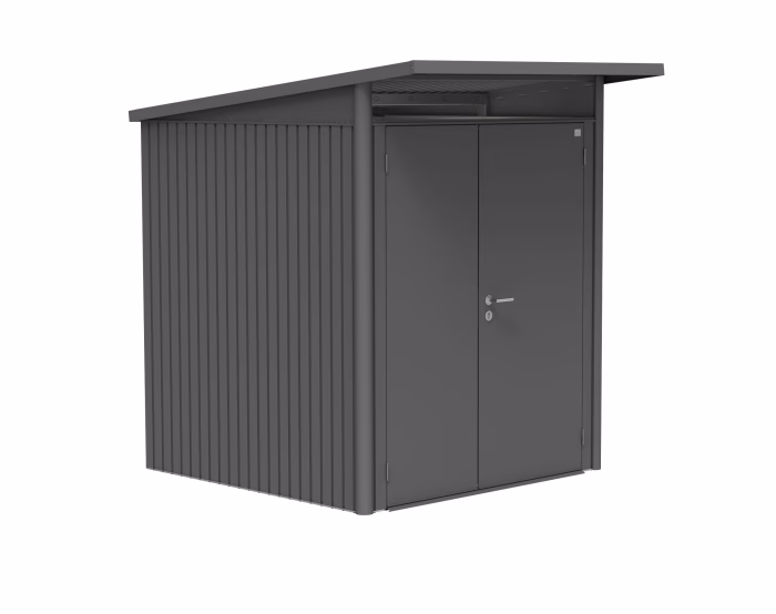 casetta avantgarde mis. a1 grigio scuro metallizzato con porta a due battenti stretta