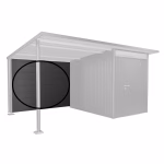 parete posteriore misura l per tetto laterale per capannone avantgarde grigio scuro metallizzato