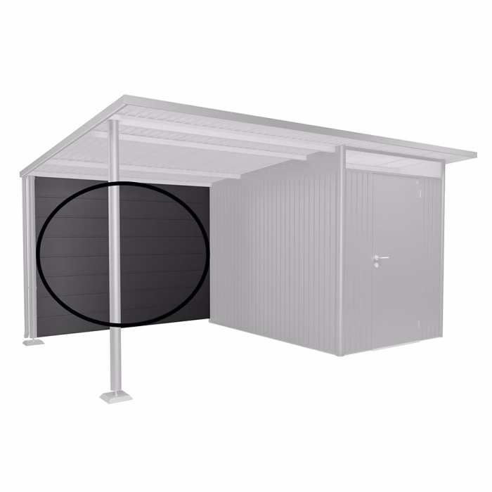 parete posteriore misura l per tetto laterale per capannone avantgarde grigio scuro metallizzato