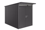 casetta avantgarde mis. a3 grigio scuro metallizzato con porta a due battenti stretta