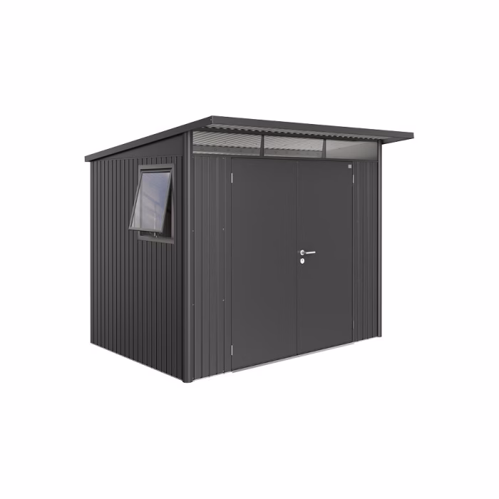 casetta per attrezzi avantgarde mis. a5 we grigio scuro met. con porta doppia