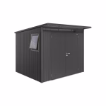 casetta per attrezzi avantgarde mis. a6 we grigio scuro met. con porta doppia