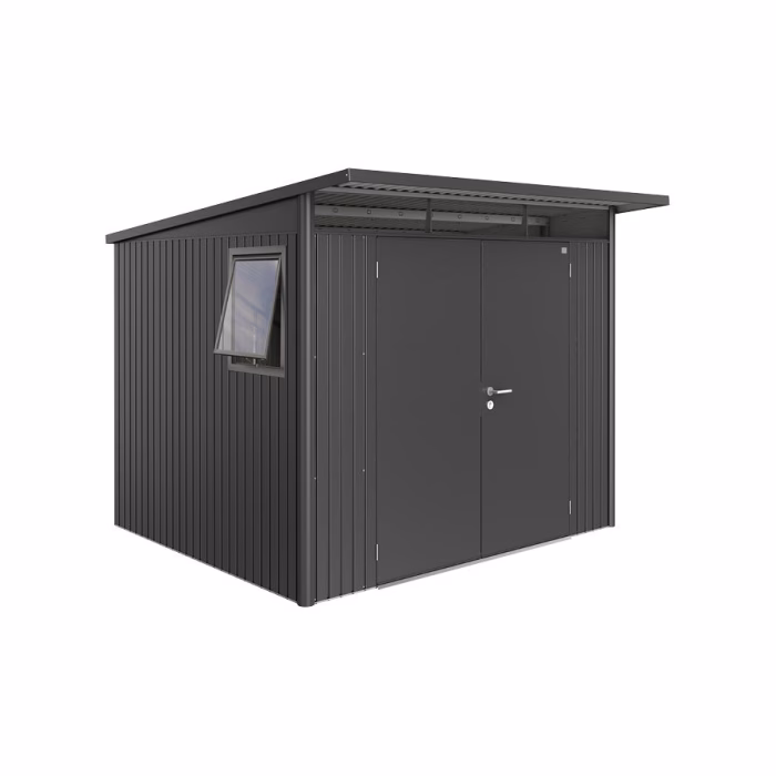 casetta per attrezzi avantgarde mis. a6 we grigio scuro met. con porta doppia