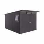 casetta per attrezzi avantgarde mis. a8 we grigio scuro met.con porta singola