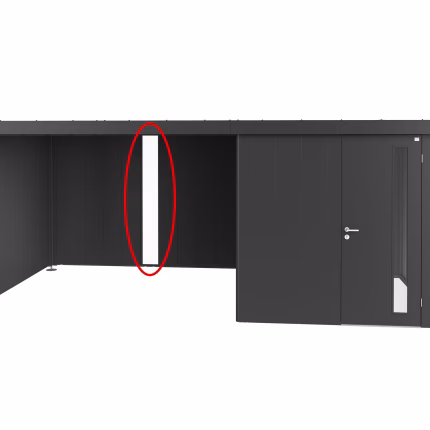 elemento vetro acrilico per tetto laterale per casetta neo grigio scuro metallizzato