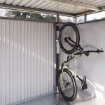bikelift per casetta da giardino girevole grigio scuro met
