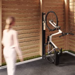 bikelift montaggio a parete girevole grigio scuro met