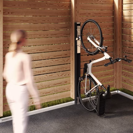 bikelift montaggio a parete girevole grigio scuro met