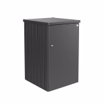 copri bidone della spazzatura alex variante 3 corpo grigio metallizzato, porta grigio metallizzato