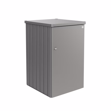 copri bidone della spazzatura alex variante 2 corpo grigio quarzo metallizzato, porta grigio quarzo metallizzato
