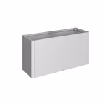 aiuola rialzata mis. 1,5x0,5 argento met.