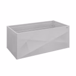 aiuola rialzata 2 x 1 x design argento met.