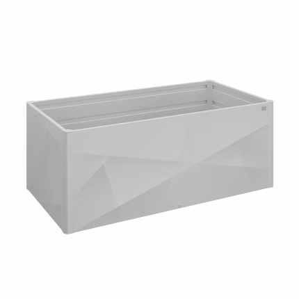 aiuola rialzata 2 x 1 x design argento met.