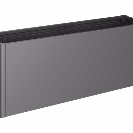 aiuola rialzata mis. 2x0,5 grigio scuro metallizzato