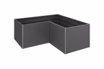 aiuola rialzata mis. l grigio scuro metallizzato