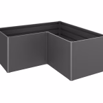 aiuola rialzata mis. l grigio scuro metallizzato