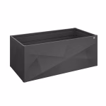 aiuola rialzata 2 x 1 x design grigio scuro met.