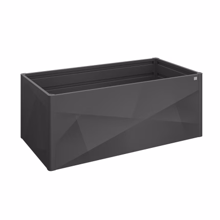 aiuola rialzata 2 x 1 x design grigio scuro met.