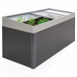 sopralzo aiuola rialzata 2x1 grigio scuro metallizzato