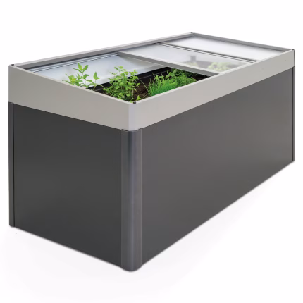 sopralzo aiuola rialzata 2x1 grigio scuro metallizzato