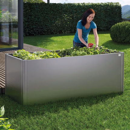 aiuola rialzata mis. 2x1 grigio quarzo metallizzato
