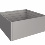 aiuola rialzata mis. 2x2 grigio quarzo metallizzato
