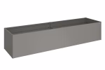 aiuola rialzata mis. 4x1 grigio quarzo met.