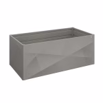 aiuola rialzata 2 x 1 x design grigio quarzo met.