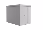 gerätehaus neo 3a standardtür. silber-metallic