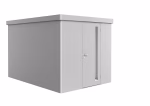 gerätehaus neo 4b standardtür. silber-metallic