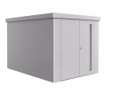 gerätehaus neo 4b doppeltür. silber-metallic