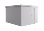 gerätehaus neo 4c standardtür. silber-metallic