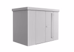 gerätehaus neo 1c doppeltür. silber-metallic