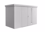 gerätehaus neo 1d doppeltür. silber-metallic