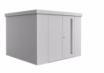 gerätehaus neo 3c doppeltür. silber-metallic
