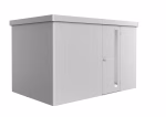 gerätehaus neo 2d standardtür. silber-metallic