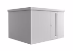 gerätehaus neo 3d standardtür. silber-metallic