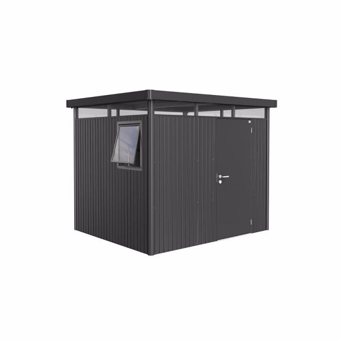 casetta per attrezzi highline mis. h3 we grigio scuro met. con porta singola