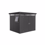 casetta per attrezzi highline mis. h3 we grigio scuro met. con porta doppia