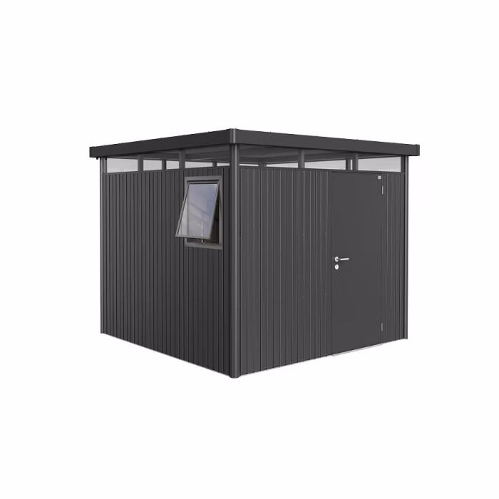 casetta per attrezzi highline mis. h4 we grigio scuro met. con porta singola