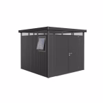 casetta per attrezzi highline mis. h4 we grigio scuro met. con porta doppia