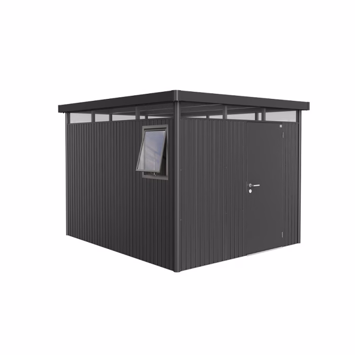 casetta per attrezzi highline mis. h5 we grigio scuro met. con porta singola