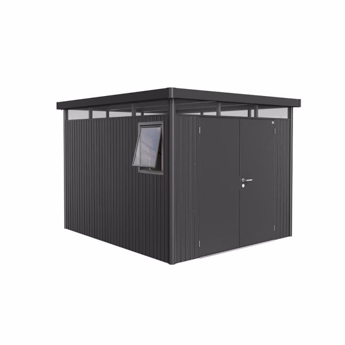 casetta per attrezzi highline mis. h5 we grigio scuro met. con porta doppia