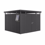 casetta per attrezzi highline mis. h6 we grigio scuro met. con porta doppia