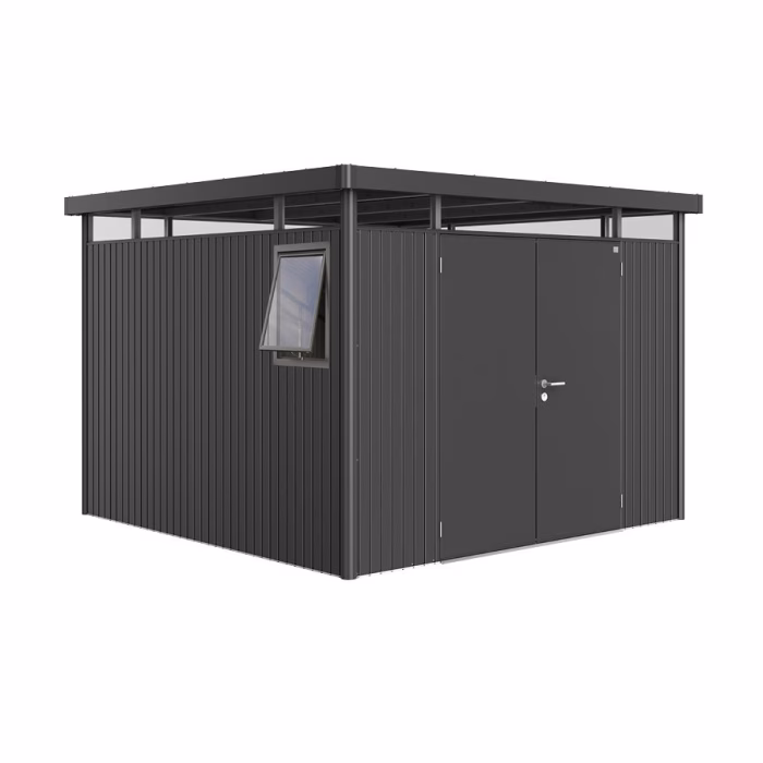 casetta per attrezzi highline mis. h6 we grigio scuro met. con porta doppia